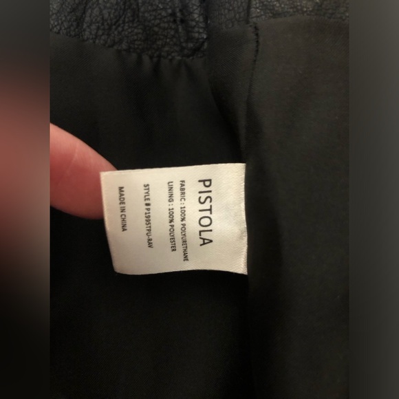 NWT New With Tags Pistola Rey vegan leather wrap skirt in Raven - Picture 10 of 11